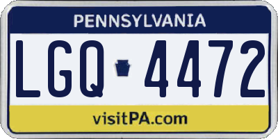 PA license plate LGQ4472