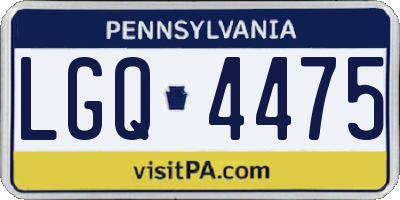 PA license plate LGQ4475