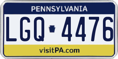 PA license plate LGQ4476