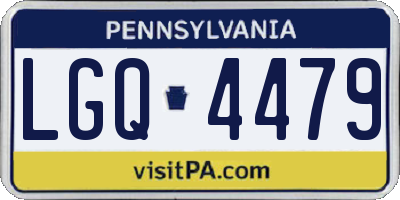 PA license plate LGQ4479