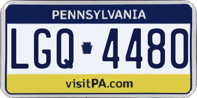 PA license plate LGQ4480