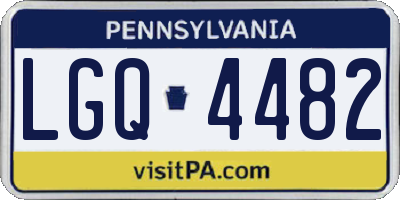 PA license plate LGQ4482