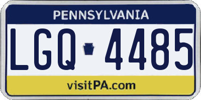 PA license plate LGQ4485