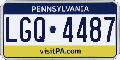 PA license plate LGQ4487