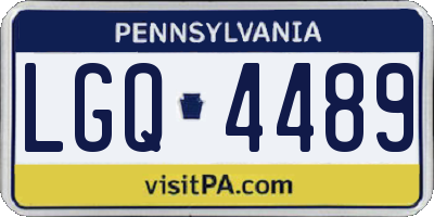 PA license plate LGQ4489