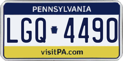 PA license plate LGQ4490