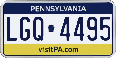 PA license plate LGQ4495