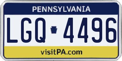 PA license plate LGQ4496