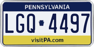 PA license plate LGQ4497
