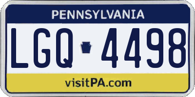 PA license plate LGQ4498