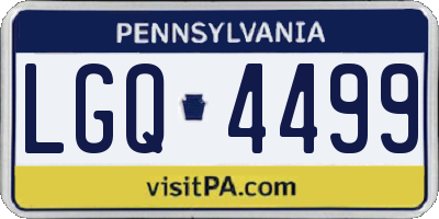 PA license plate LGQ4499