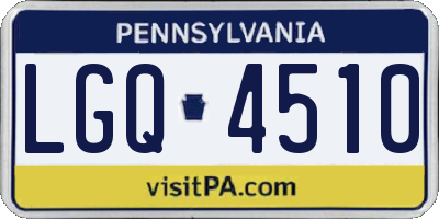 PA license plate LGQ4510