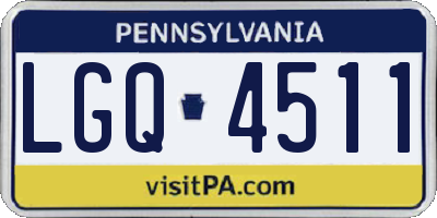 PA license plate LGQ4511