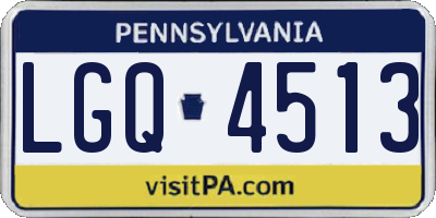 PA license plate LGQ4513