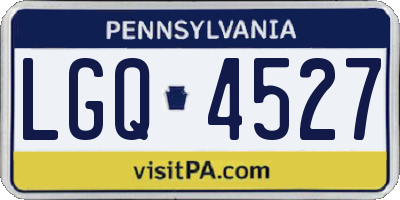 PA license plate LGQ4527