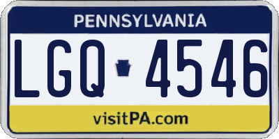 PA license plate LGQ4546