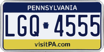 PA license plate LGQ4555