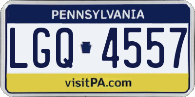 PA license plate LGQ4557