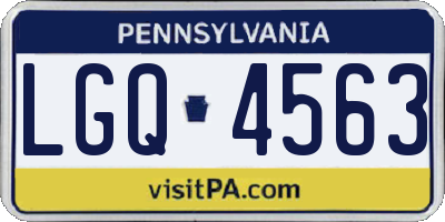 PA license plate LGQ4563