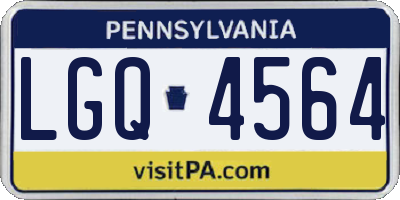 PA license plate LGQ4564
