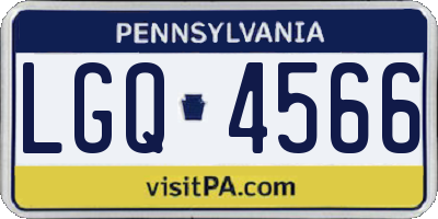 PA license plate LGQ4566