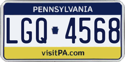 PA license plate LGQ4568