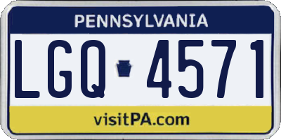 PA license plate LGQ4571