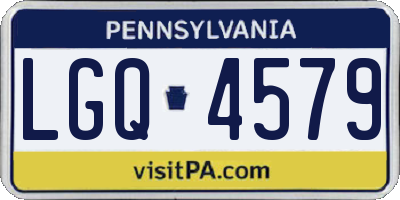 PA license plate LGQ4579