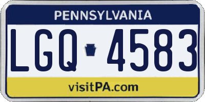 PA license plate LGQ4583