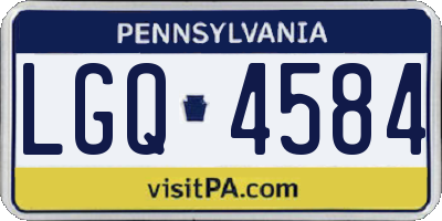 PA license plate LGQ4584