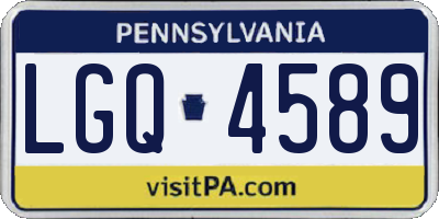 PA license plate LGQ4589
