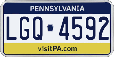 PA license plate LGQ4592