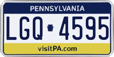 PA license plate LGQ4595