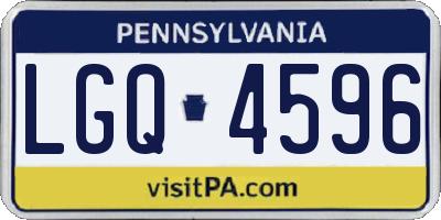 PA license plate LGQ4596