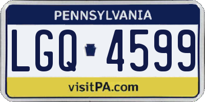 PA license plate LGQ4599