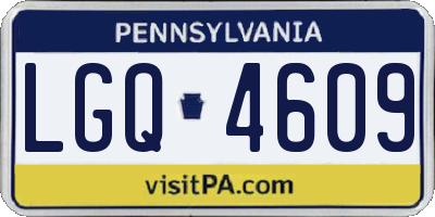 PA license plate LGQ4609