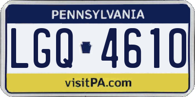 PA license plate LGQ4610