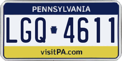 PA license plate LGQ4611
