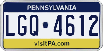 PA license plate LGQ4612