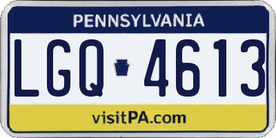 PA license plate LGQ4613