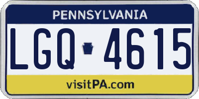 PA license plate LGQ4615