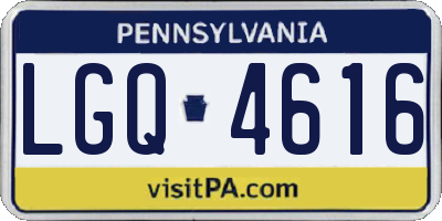 PA license plate LGQ4616