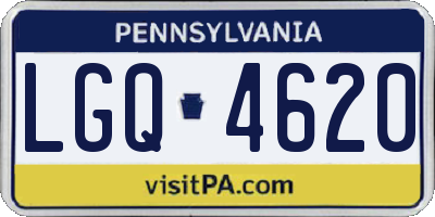 PA license plate LGQ4620