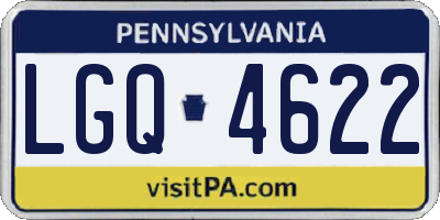 PA license plate LGQ4622