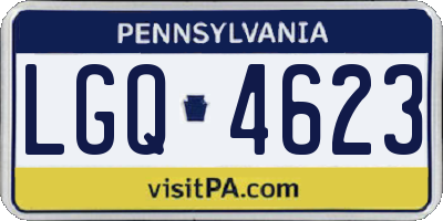 PA license plate LGQ4623