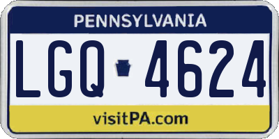 PA license plate LGQ4624