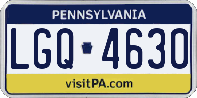 PA license plate LGQ4630