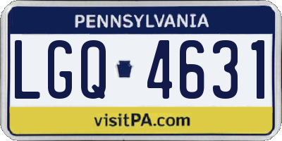 PA license plate LGQ4631