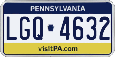 PA license plate LGQ4632
