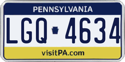 PA license plate LGQ4634